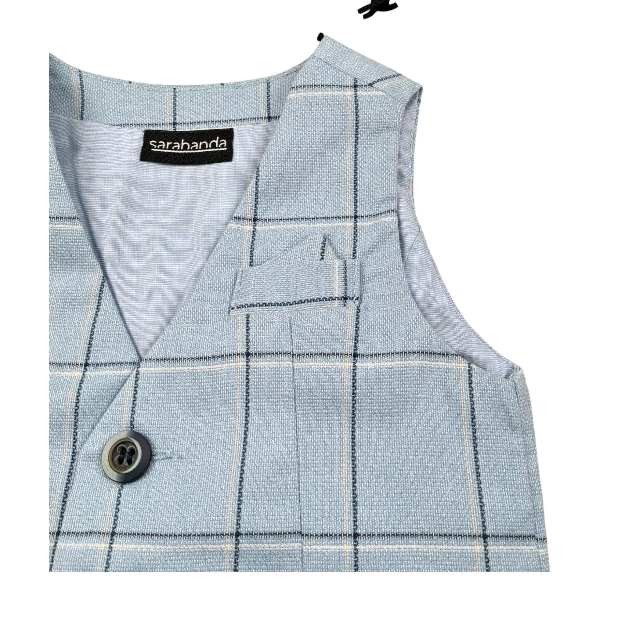 Sarabanda Gilet Tinta Unita per Neonato 04170N AZZURRO SARABANDA 