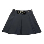 ELISABETTA FRANCHI gonna tinta unita con fiocco e applicazioni Nero per Bambina EFGO133 NERO ELISABETTA FRANCHI 