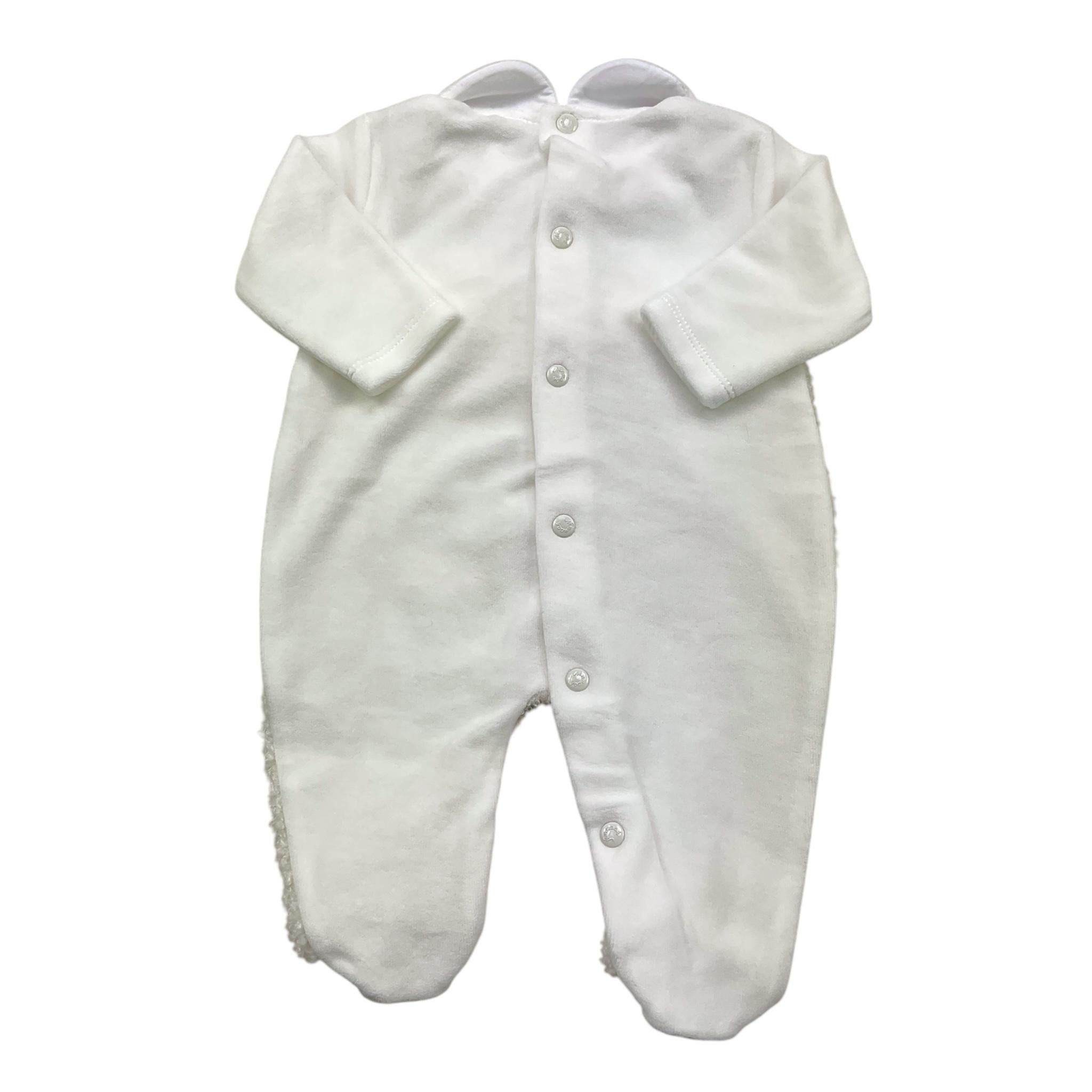 NINNAOH tutina tinta unita con stampa Bianco per Neonata I24226T BIANCO NINNAOH 