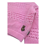 Moschino Maglia Tinta Unita Traforata per Bambina HDW02F ROSA MOSCHINO 