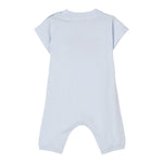 Burberry Pagliaccetto Girocollo Tinta Unita con Stampa per Neonato 8100678 AZZURRO BURBERRY 