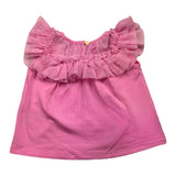 Angel'S Face T-Shirt Tinta Unita Con Tulle Rosa Per Bambina