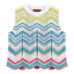 Missoni Top Giromanica Stampa Fantasia per Bambina MU0A32 BIANCO MISSONI 