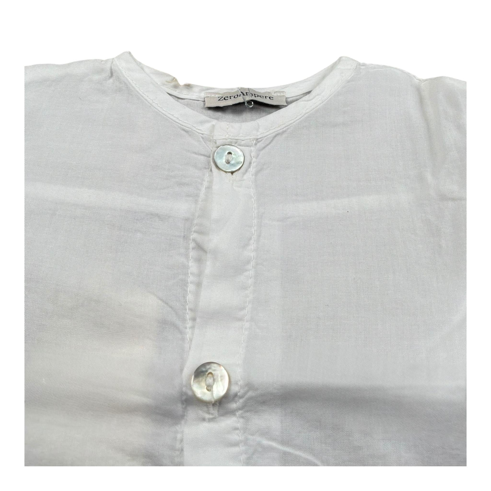 Zero Ampere Camicia Manica Lunga Tinta Unita per Neonato DUBLINO BIANCO ZERO AMPERE 