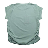 Hinnominate T-Shirt Tinta Unita con Arricci Laterali per Bambina 3646MY00199X VERDE HINNOMINATE 