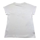 Cecyle T-Shirt Girocollo Tinta Unita Con Stampa Bianco Per Bambina