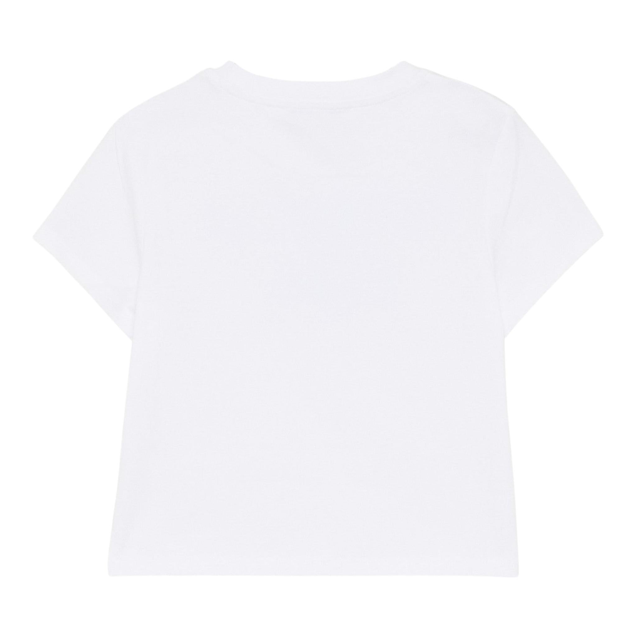 PATRIZIA PEPE t-shirt girocollo tinta unita con stampa paillettata Bianco per Bambina 7M0807 BIANCO PATRIZIA PEPE 