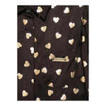 MOSCHINO camicia manica lunga tinta unita con stampe cuoricini Nero per Bambina HDC01WX NERO MOSCHINO 