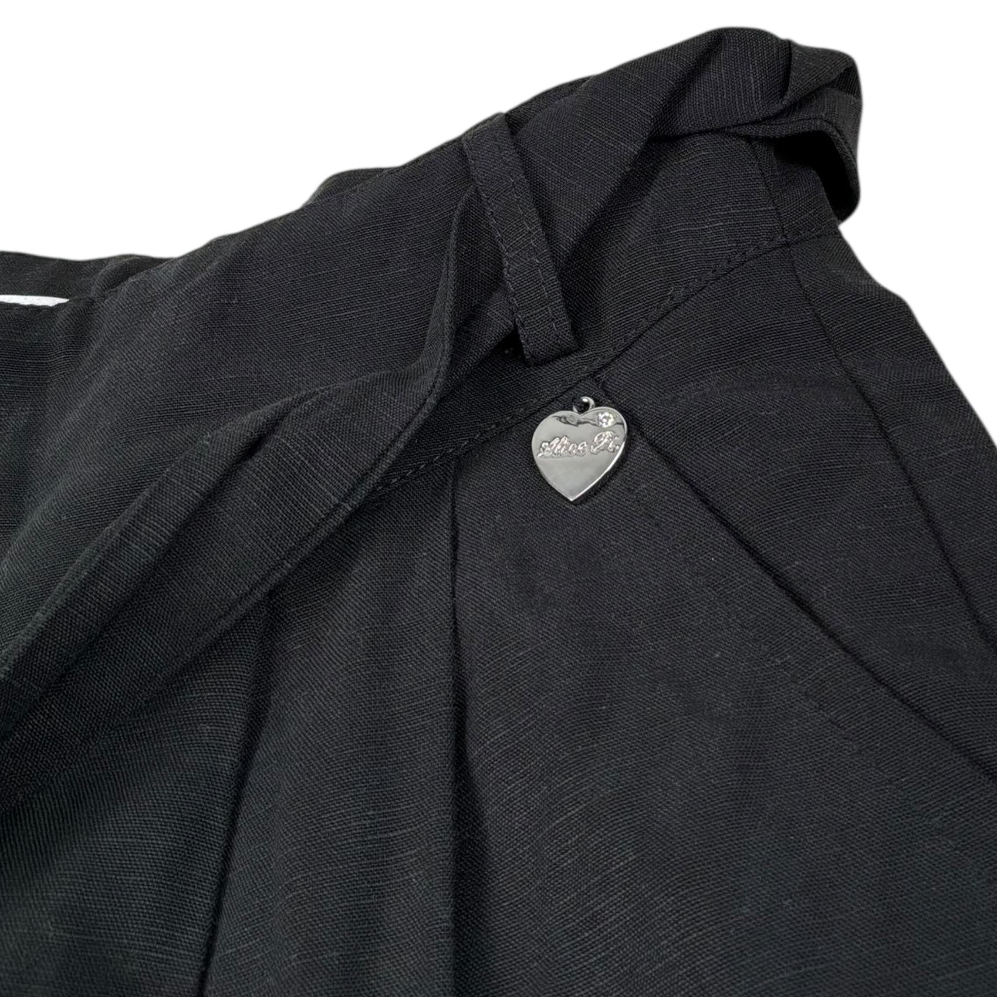 Alice Pi Pantalone Tinta Unita con Cintura per Bambina S242417 NERO ALICE PI 