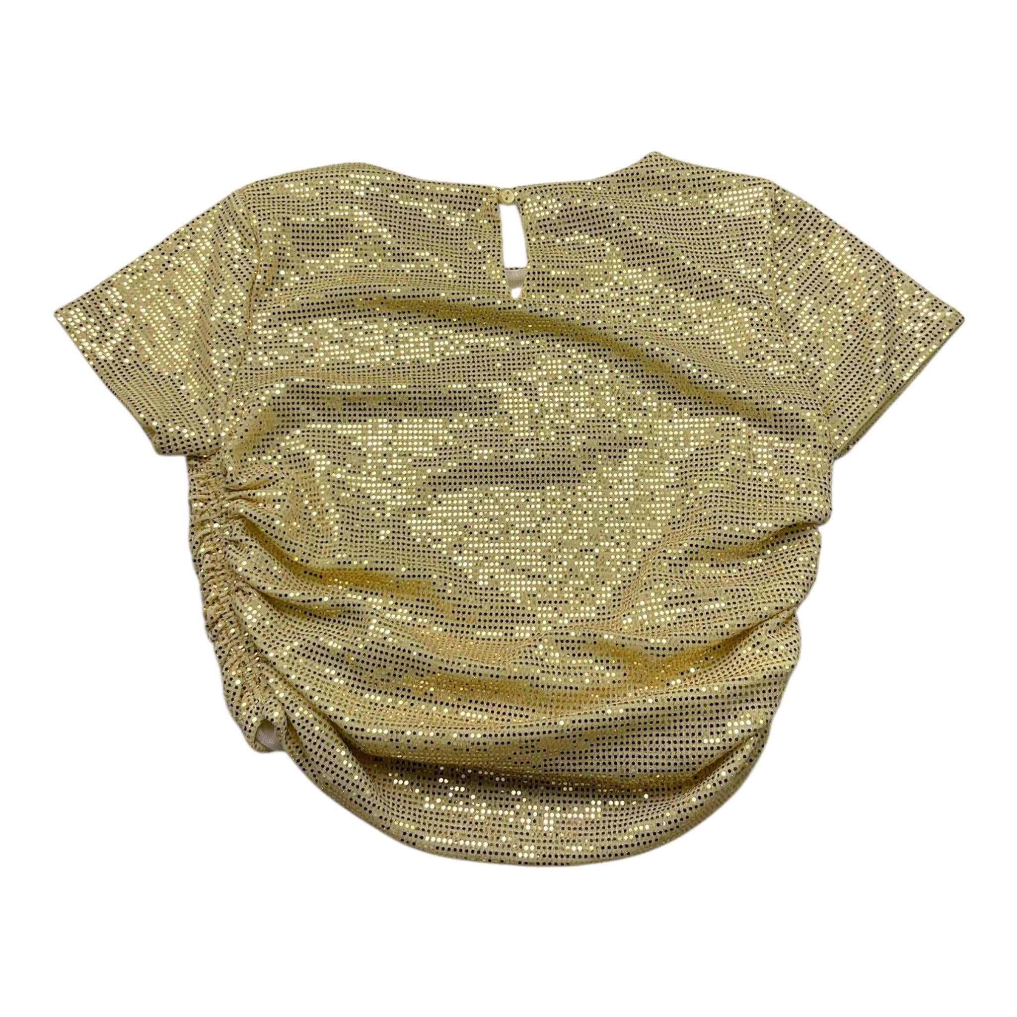 Lu Lu By Miss Grant T-Shirt Tinta Unita con Paillettes per Bambina LL3455 ORO LU LU BY MISS GRANT 