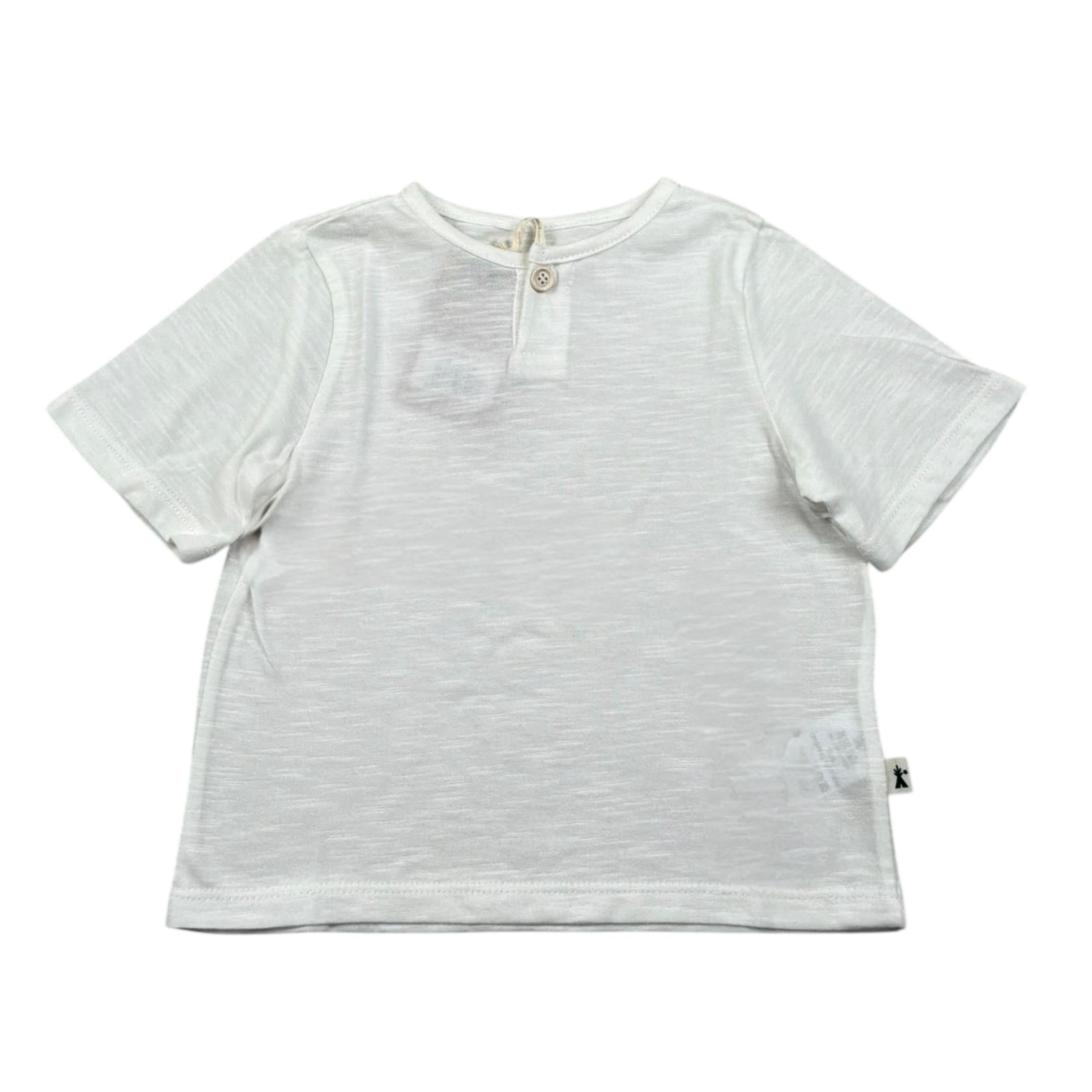Petit Indi T-Shirt Girocollo Tinta Unita per Bambino SS25BK7617J BIANCO PETIT INDI 