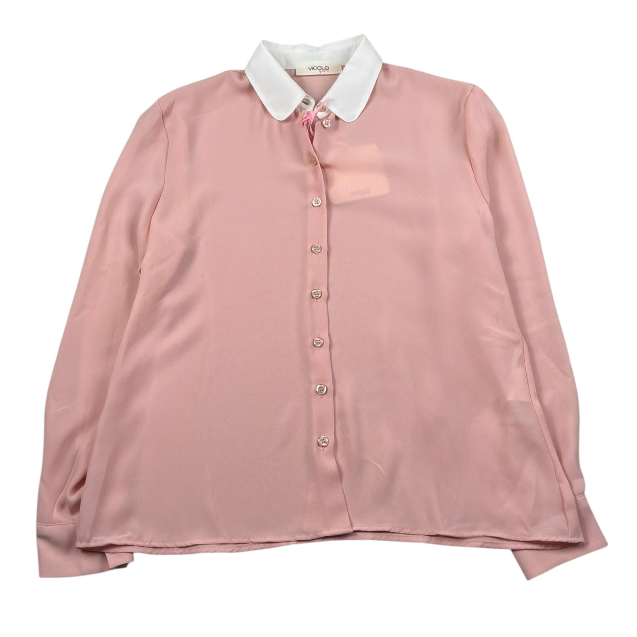 Vicolo Camicia Tinta Unita con Colletto per Neonata 3145C00113N ROSA VICOLO 