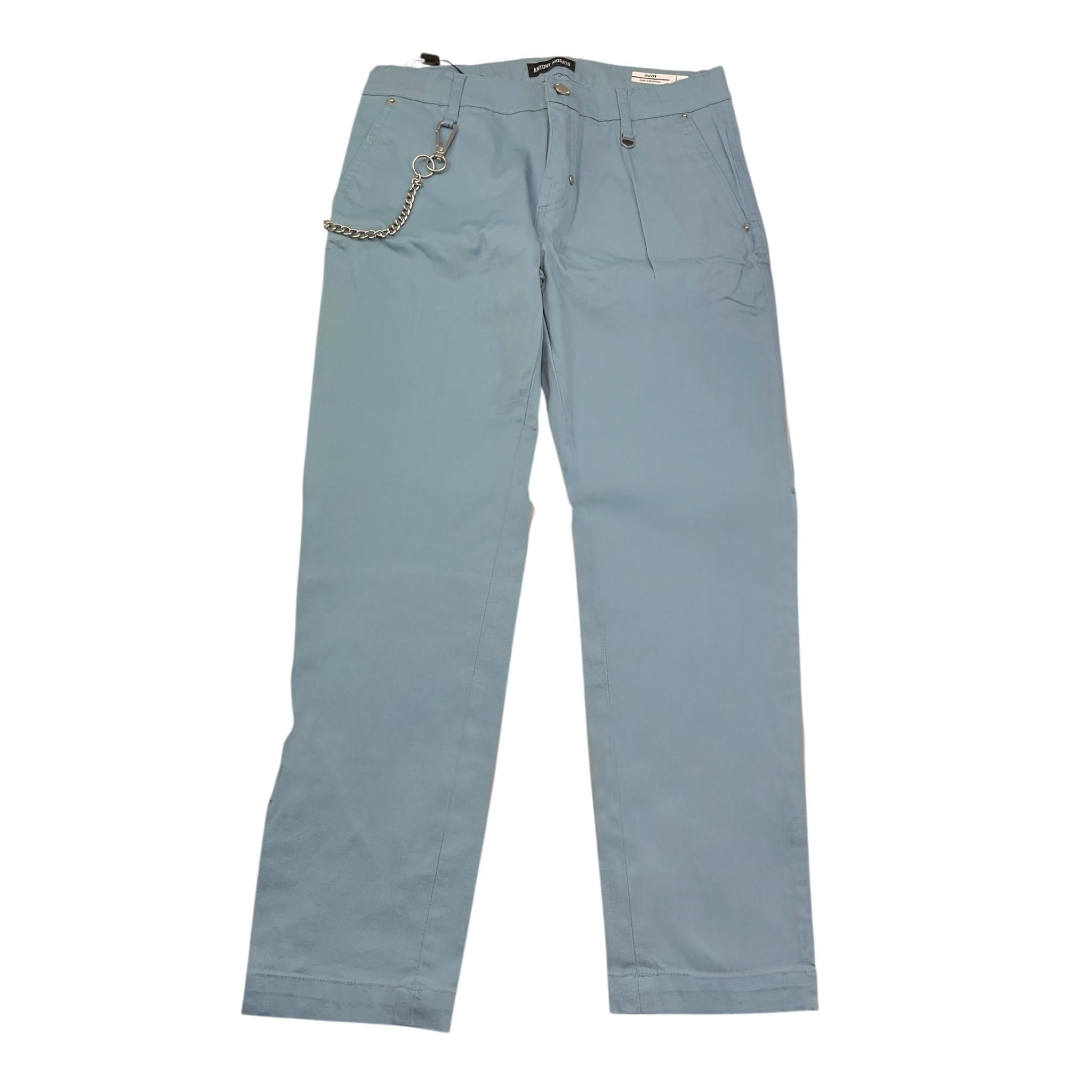 Antony Morato Pantalone Tinta Unita con Girovita Regolabile per Bambino MKTR00228 AZZURRO ANTONY MORATO 