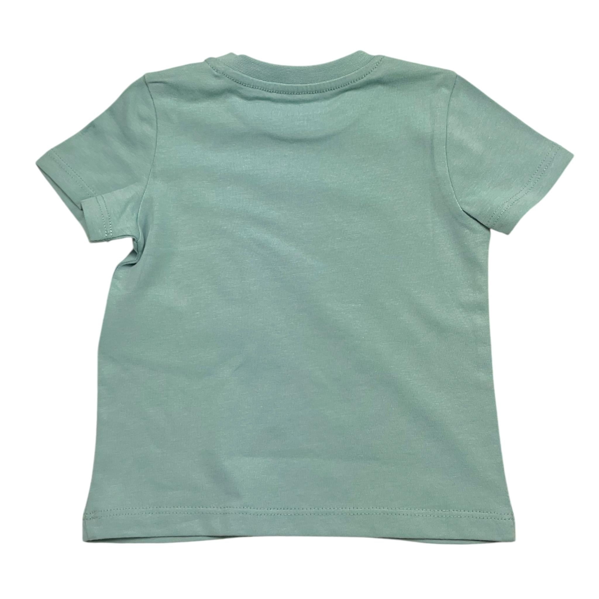Guess T-Shirt Tinta Unita con Stampa per Neonato N73I55K8HM0 VERDE ACQUA GUESS 