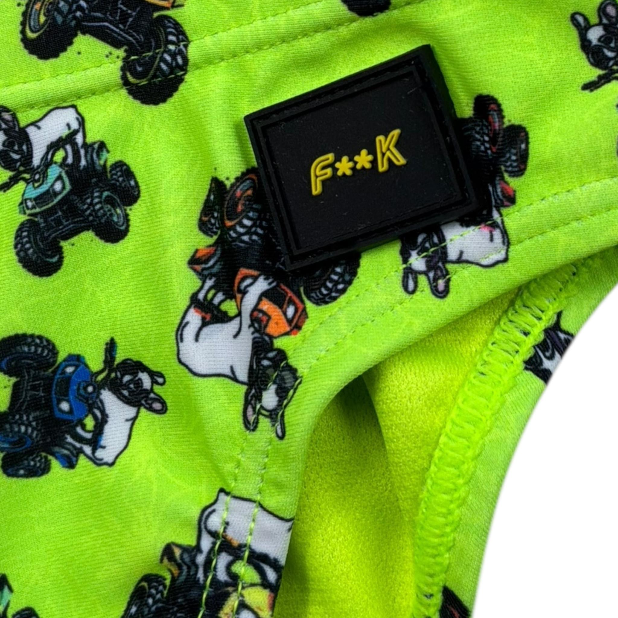 F**K Costume Mutandina Tinta Unita Stampa Fantasia per Neonato FJ25N05SA20X13XX VERDE FLUO F**K 