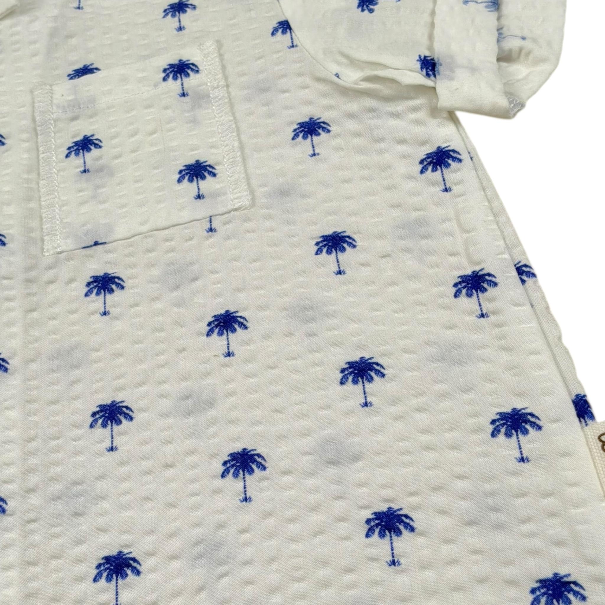 Teddy E Minou Camicia Tinta Unita con Stampa per Neonato E25CI010C4025 BIANCO TEDDY E MINOU 