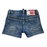 Dsquared2 Bermuda Tinta Unita In Denim per Neonato DQ00WGN BLU DSQUARED2 