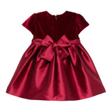 IL GUFO abito tinta unita in velluto mezza manica Rosso per Bambina A24VM771N0063 ROSSO IL GUFO 