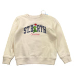 SAINT BARTH felpa girocollo tinta unita con stampa Panna per Bambino HUT000004 PANNA SAINT BARTH 