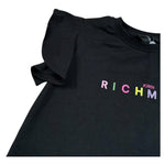 John Richmond T-Shirt Girocollo Tinta Unita con Logo per Bambina RGP26024TS NERO JOHN RICHMOND 