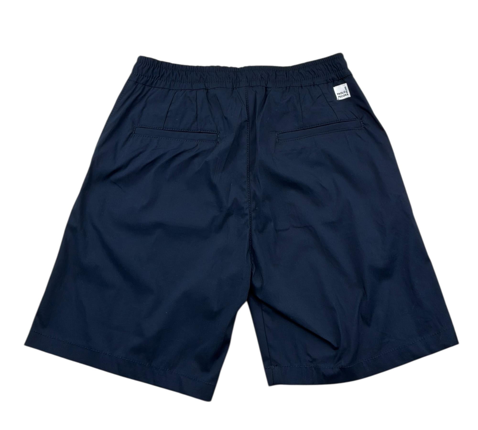 Paolo Pecora Bermuda Tinta Unita con Elastico In Vita per Bambino PP4317 BLU PAOLO PECORA 