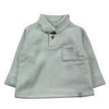 BAMBOOM+BABIES polo manica lunga tinta unita  in spugna Azzurro per Bambino 704J AZZURRO BAMBOOM+BABIES 