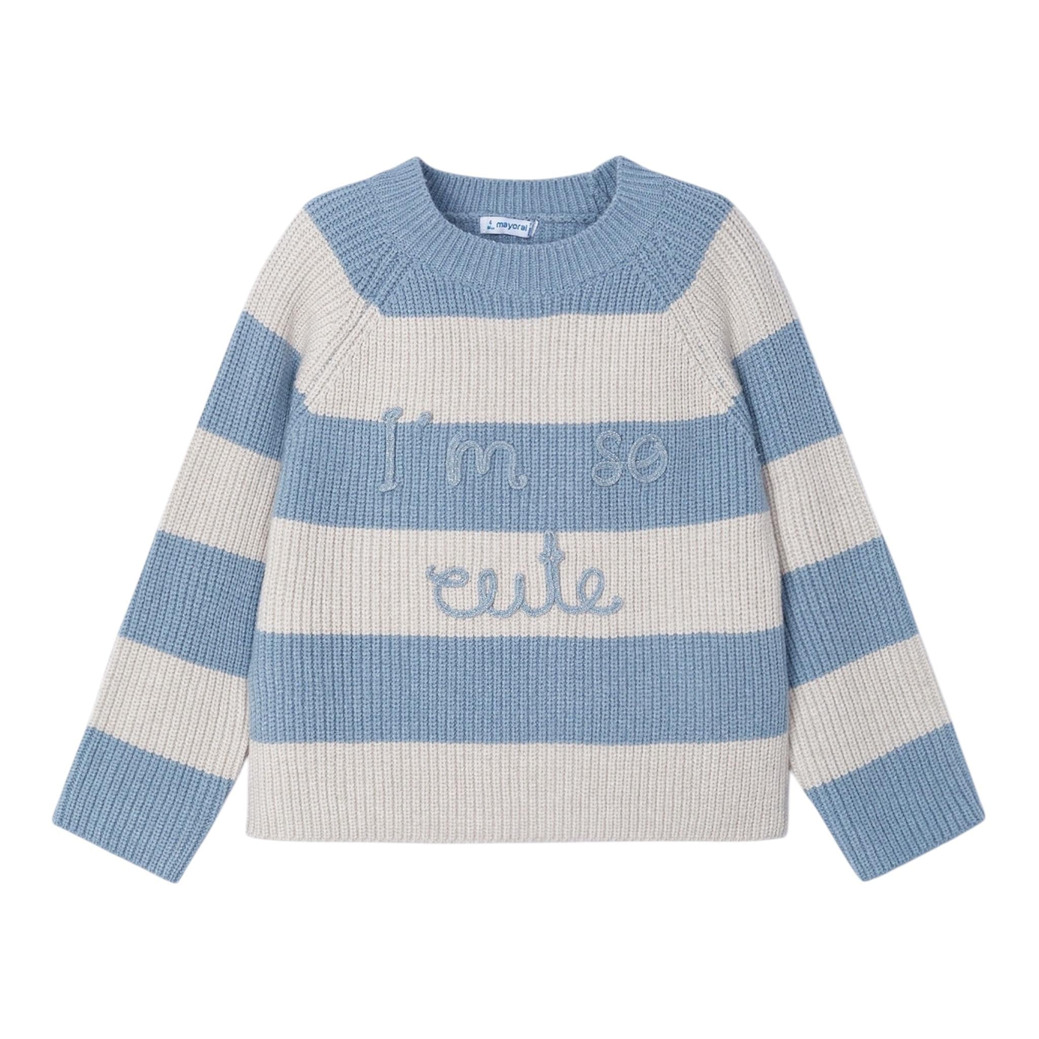 MAYORAL maglia bicolore con fantasia a righe Beige per Bambina 4357J BEIGE MAYORAL 