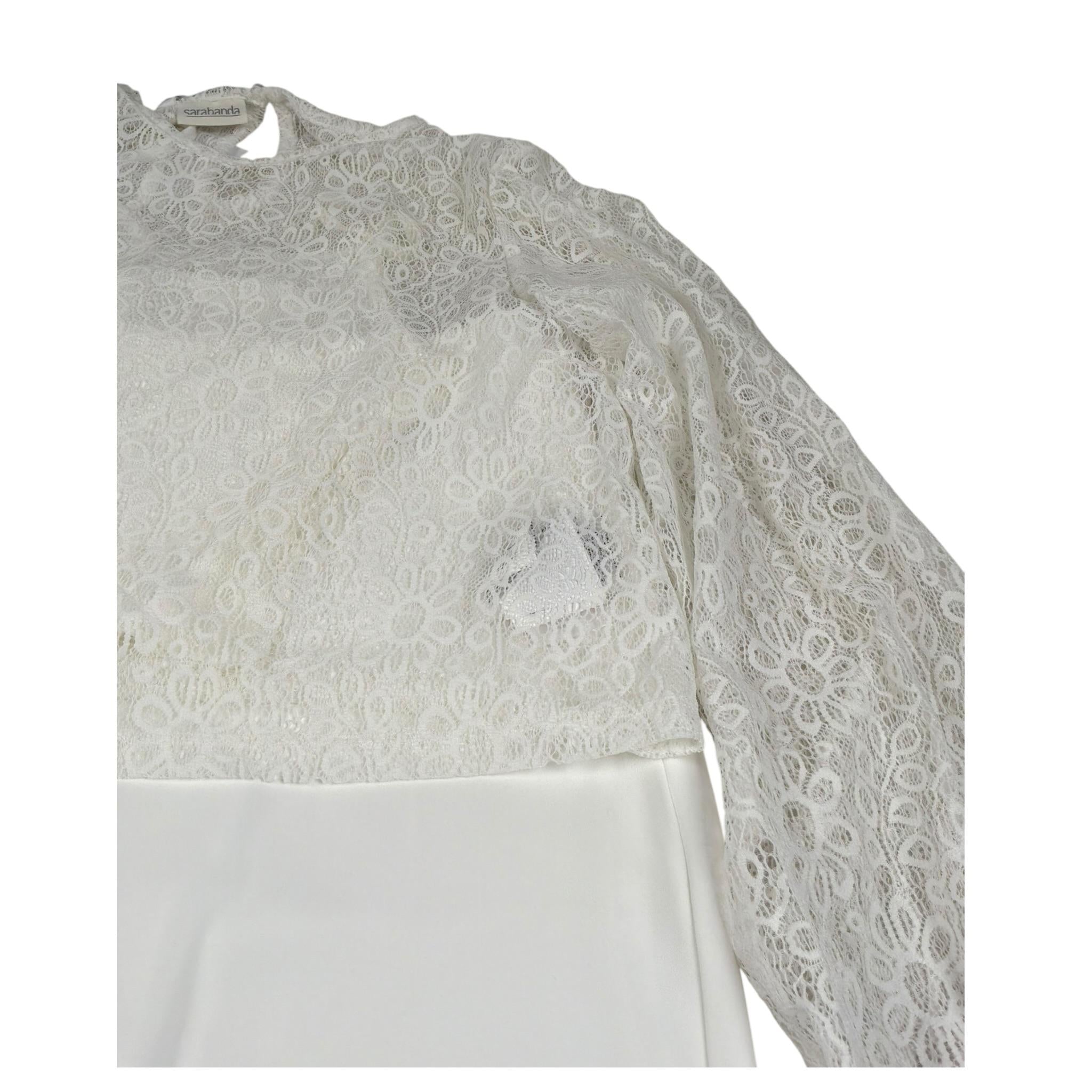 Sarabanda Completo 3 Pezzi Maglia-Top-Pantalone Tinta Unita per Bambina 0B495X BIANCO SARABANDA 