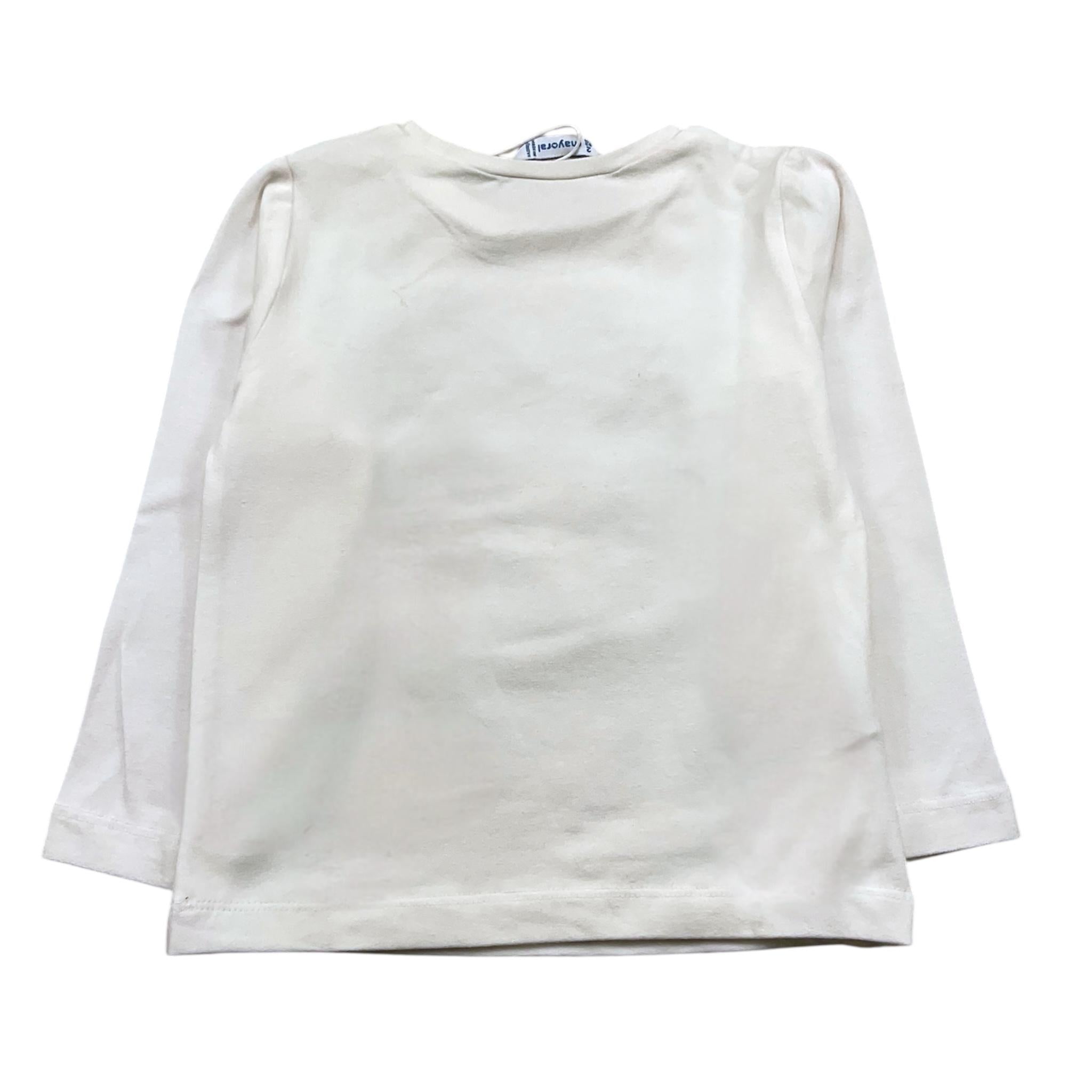 MAYORAL shirt girocollo tinta unita cn stampa in contrasto Bianco per Neonata 4067NX BIANCO MAYORAL 