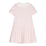 SELF-PORTRAIT abito mezza manica tinta unita cn colletto e fiocco in contrasto Rosa per Bambina PF24725S ROSA SELF-PORTRAIT 