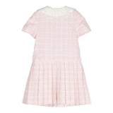 SELF-PORTRAIT abito mezza manica tinta unita cn colletto e fiocco in contrasto Rosa per Bambina PF24725S ROSA SELF-PORTRAIT 