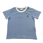 Trussardi T-Shirt Tinta Unita con Stampa per Neonato TIP25045TS AZZURRO TRUSSARDI 