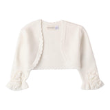 Sarabanda Coprispalle Tinta Unita con Applicazioni per Neonata 0B431N BIANCO SARABANDA 