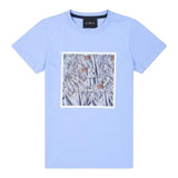 John Richmond T-Shirt Girocollo Tinta Unita con Stampa per Neonato RBP25117TSX AZZURRO JOHN RICHMOND 