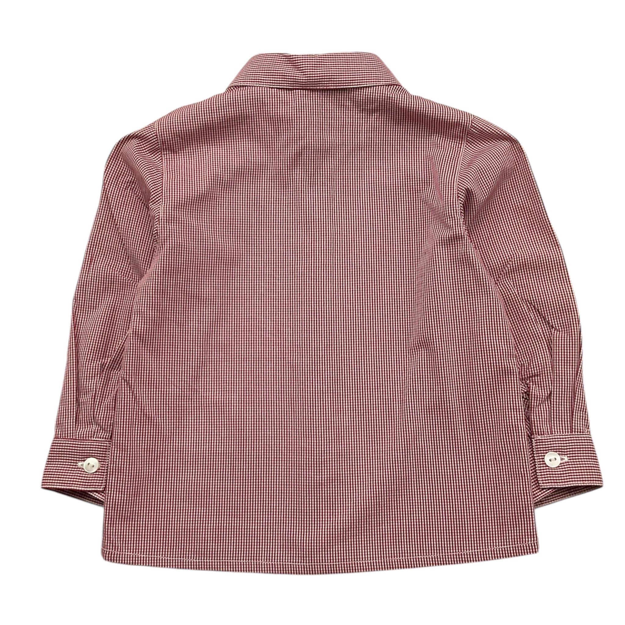 LITTLE BEAR camicia tinta unita con microfantasia Rosso per Neonato 5253 ROSSO LITTLE BEAR 