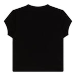 Diesel T-Shirt Girocollo Tinta Unita con Logo per Bambina J01830 NERO DIESEL 