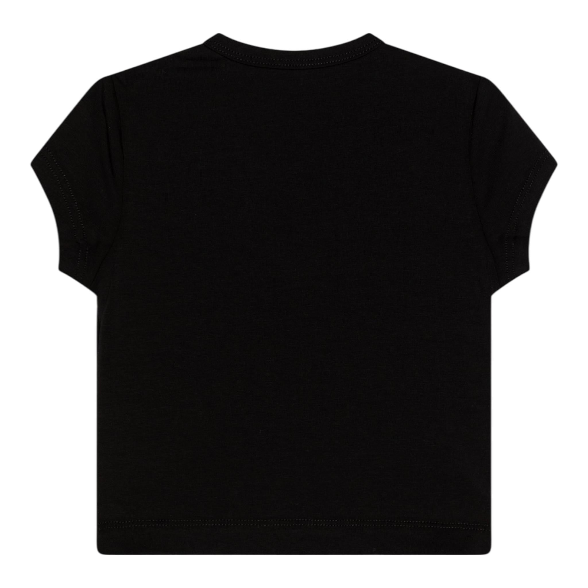 Diesel T-Shirt Girocollo Tinta Unita con Logo per Bambina J01830 NERO DIESEL 