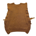 BARCELLINO gilet in filo tinta unita scollo a v  Cammello per Neonata 115425 CAMMELLO BARCELLINO 