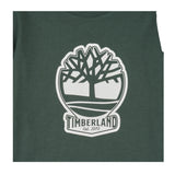 Timberland T-Shirt Girocollo Tinta Unita con Stampa per Bambino T60506X VERDE TIMBERLAND 