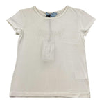 Mimisol T-Shirt Tinta Unita con Logo per Bambina MFTS076J BIANCO MIMISOL 