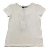 Mimisol T-Shirt Tinta Unita con Logo per Bambina MFTS076J BIANCO MIMISOL 