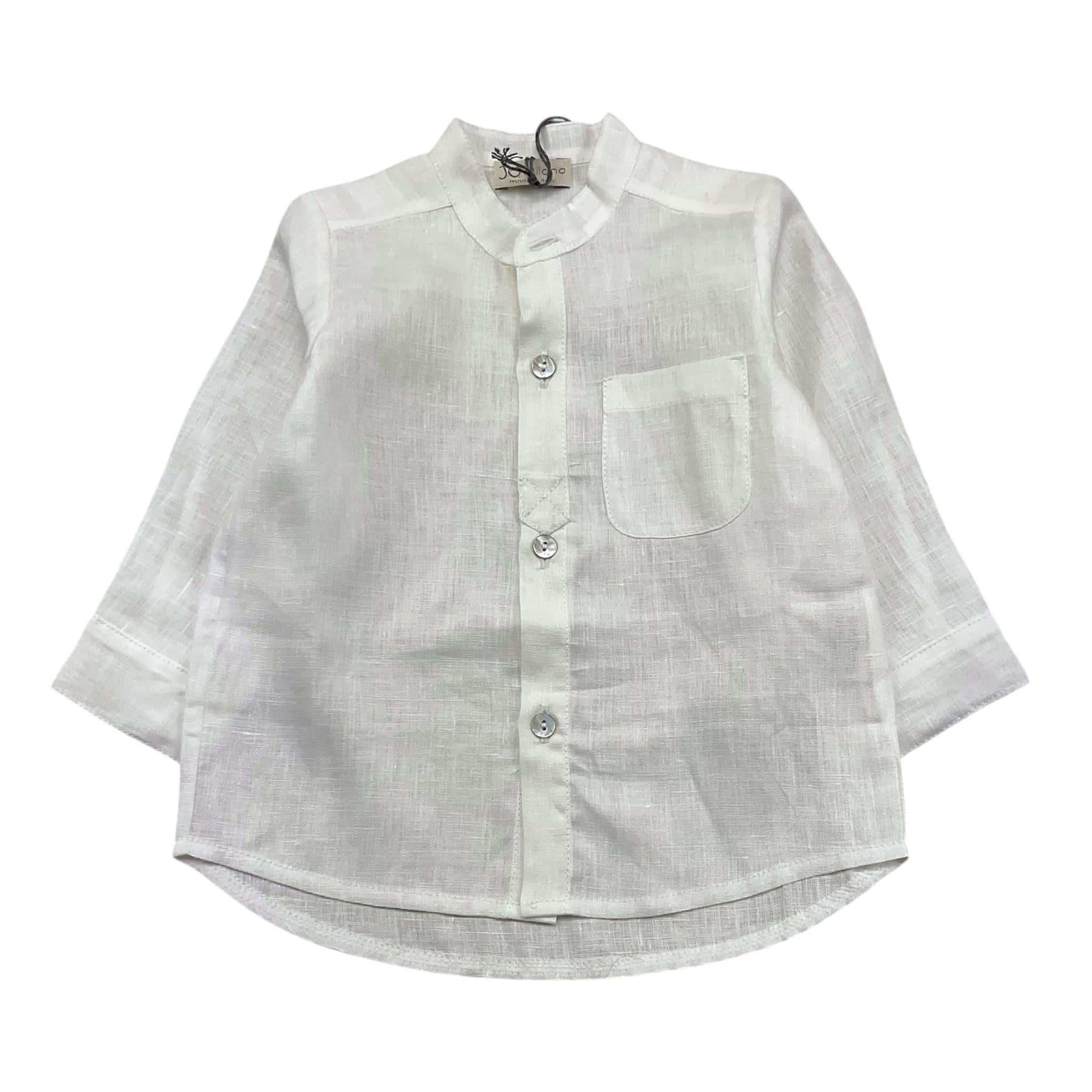 J.O. MILANO camicia tinta unita con collo coreano Bianco per Neonato 376Z2 BIANCO J.O. MILANO 