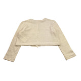 Caffe' D'Orzo Coprispalle Tinta Unita con Bottoni per Bambina ZW9A10 PANNA CAFFE' D'ORZO 