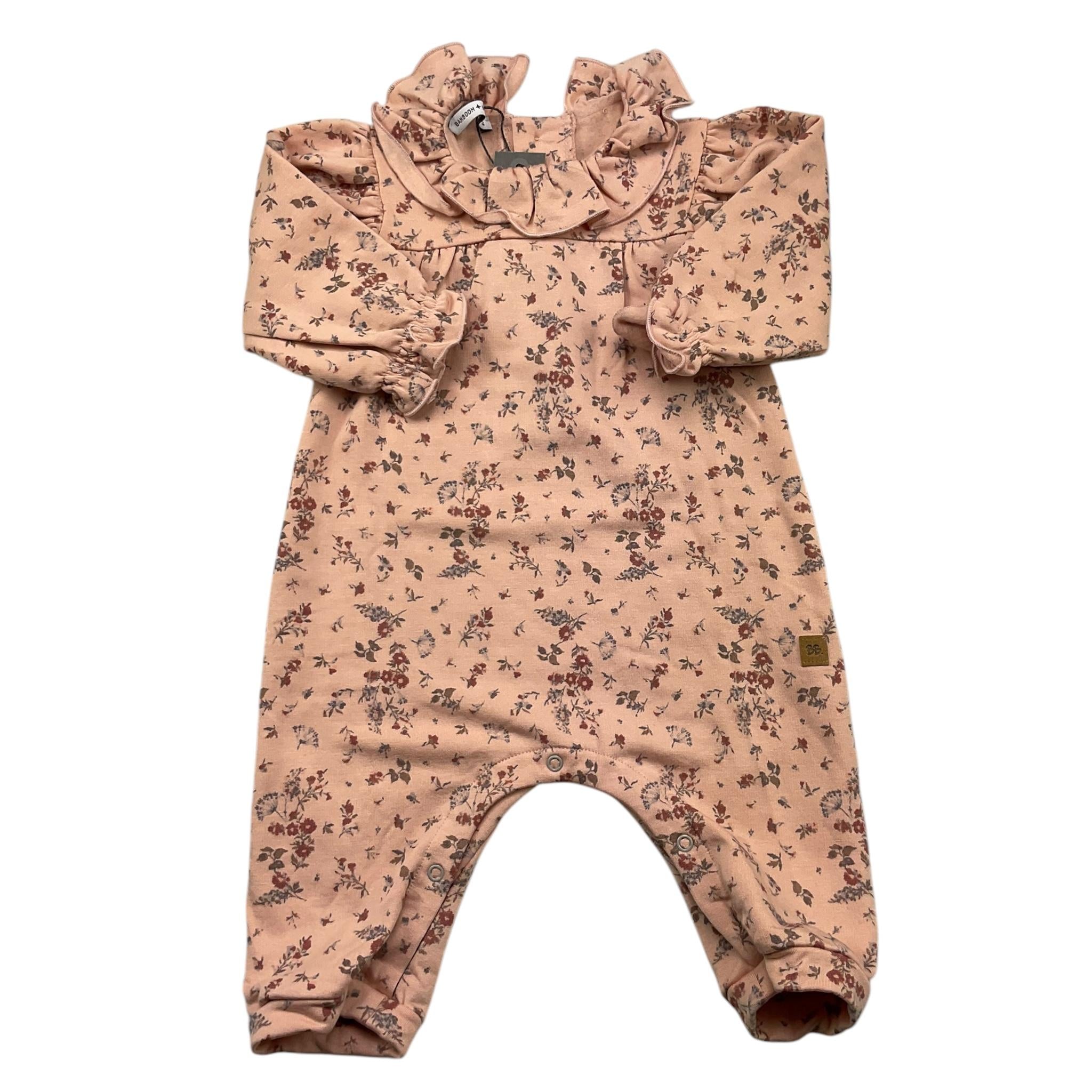 BAMBOOM+BABIES tutina manica lunga tinta unita cn stampa floreale Rosa per Neonata 481 ROSA BAMBOOM+BABIES 