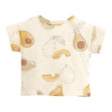 Play Up T-Shirt Girocollo Tinta Unita Con Bottoni Beige Per Neonato
