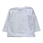 DANIELE ALESSANDRINI shirt girocollo tinta unita con stampa Bianco per Bambino 1291M00072 BIANC DANIELE ALESSANDRINI 