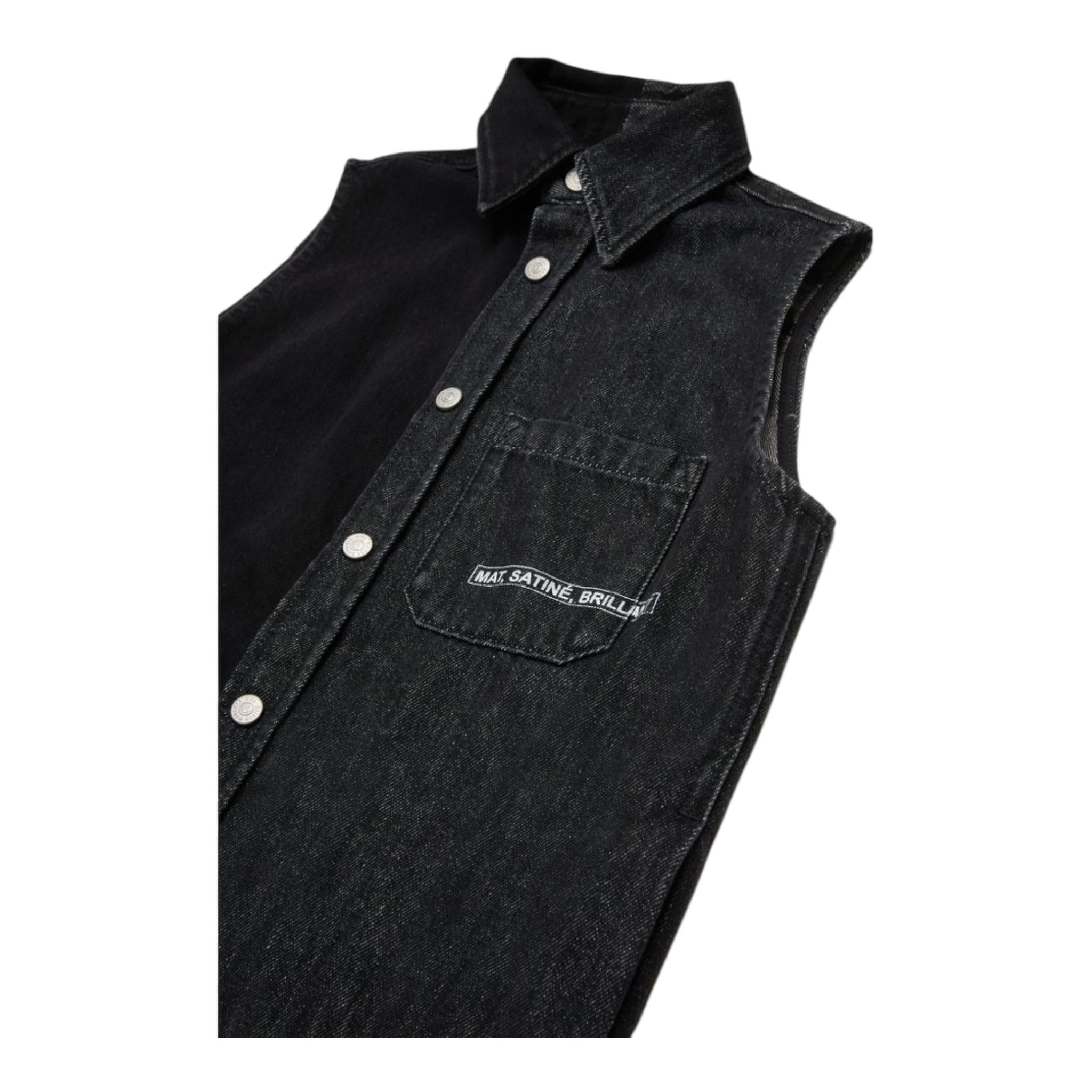 Maison Margiela Abito In Denim Tinta Unita per Bambina M60755 NERO MAISON MARGIELA 