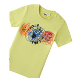 I Do T-Shirt Girocollo Tinta Unita con Stampa per Bambino 4B456 VERDE I DO 