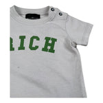 John Richmond Completo 2 Pezzi T-Shirt-Bermuda per Neonato RIP26022CJ GRIGIO/VERDE JOHN RICHMOND 