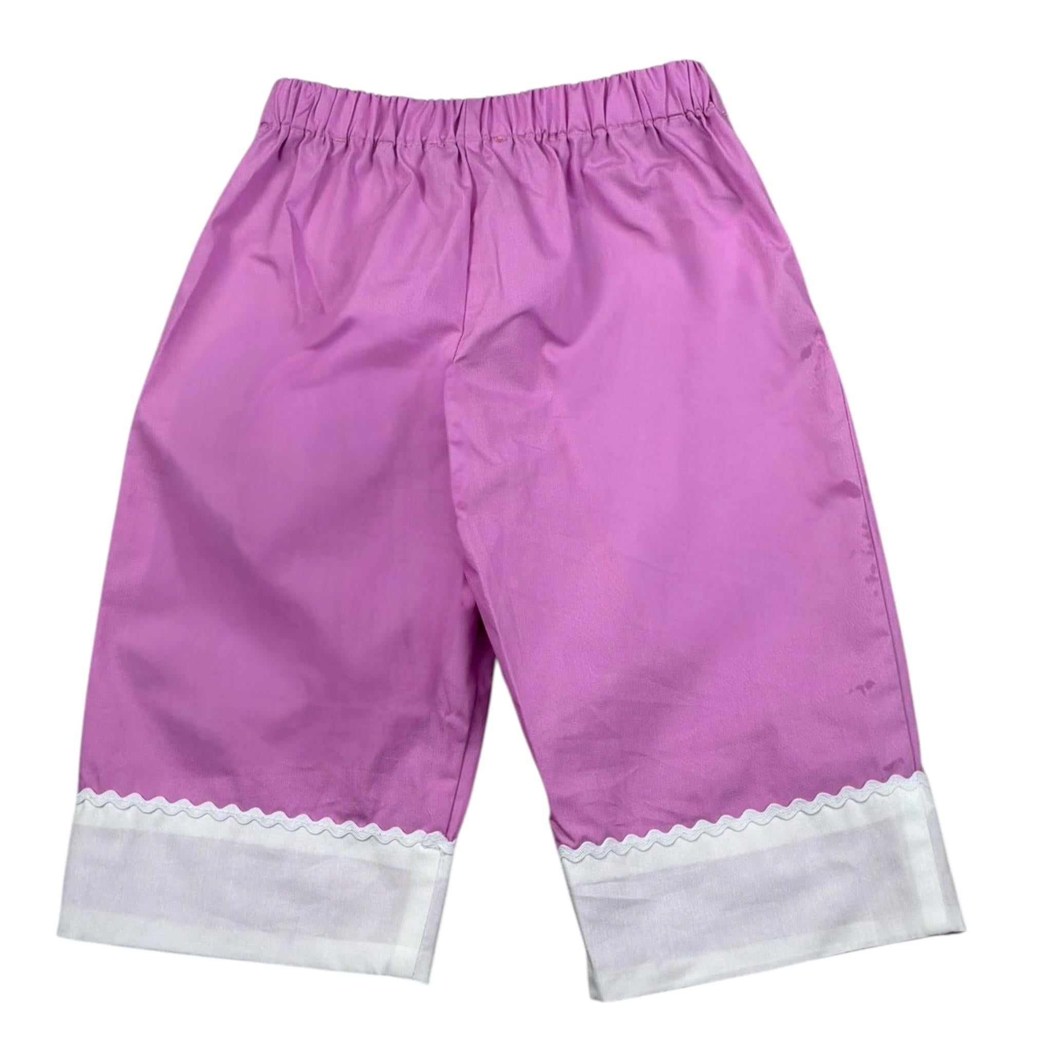 Ilfarobimbi Pantalone tinta unita con Elastico In Vita Magenta per Neonata IFB50484X MAGENTA ILFAROBIMBI 